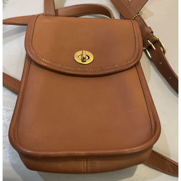 Coach Scooter Sidepack Crossbody Bag British Tan Classic Leather #9978 - Picture 1 of 12